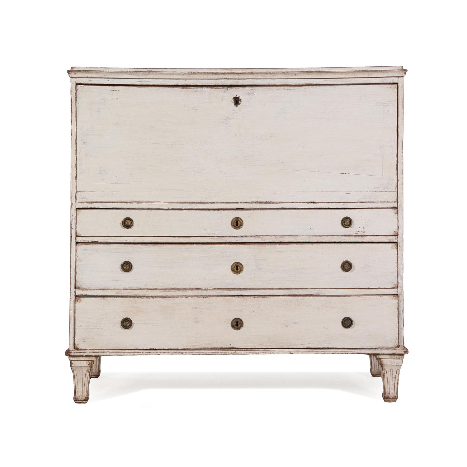 A Gustavian Painted Secretary