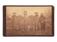 [NATIVE AMERICANS] Boudoir card of 1887 Coeur D'Alene Treaty Delegation. Missoula, MT: H.B. Calfee.