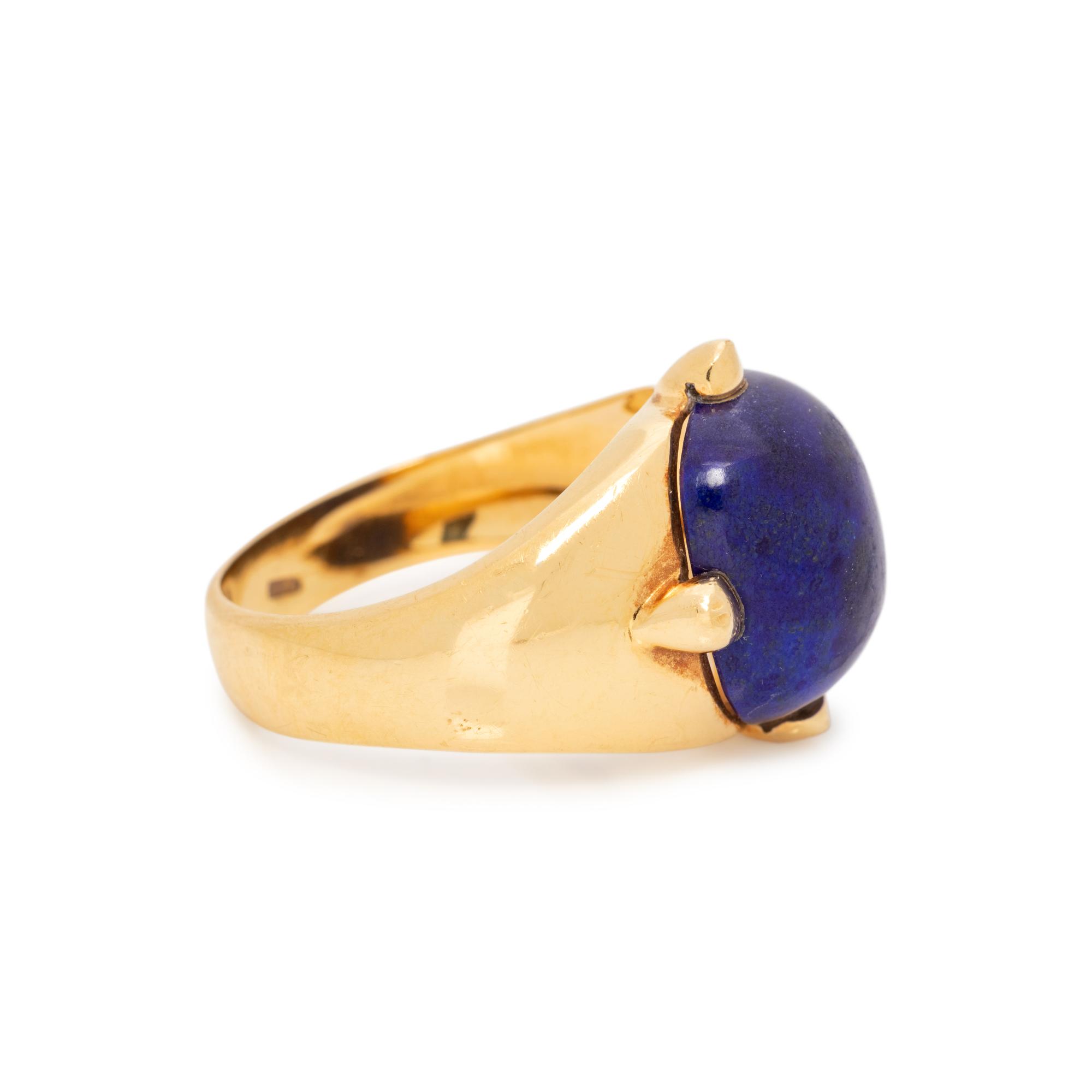 YELLOW GOLD AND LAPIS LAZULI RING