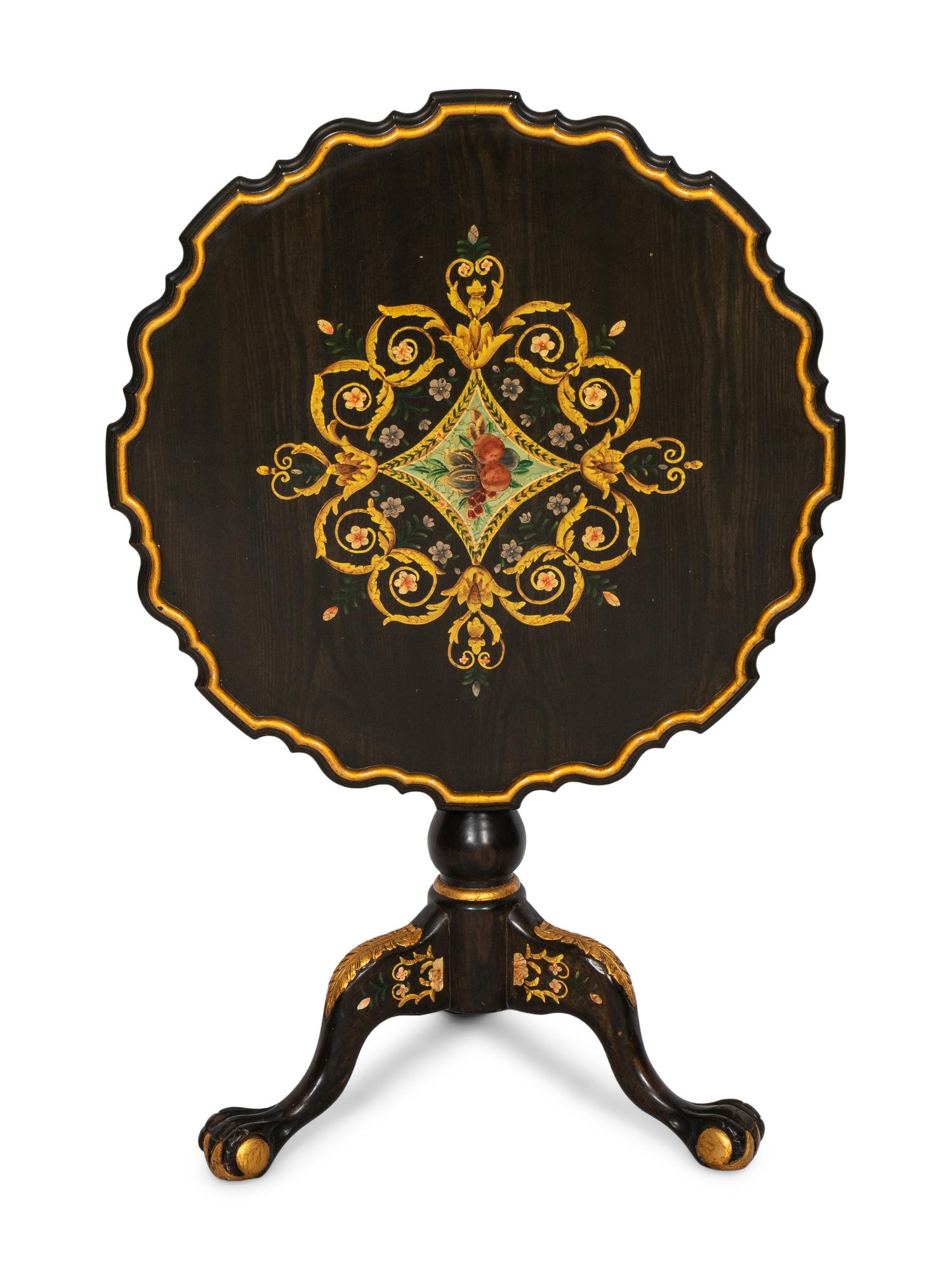 A Victorian Style Painted Side Table