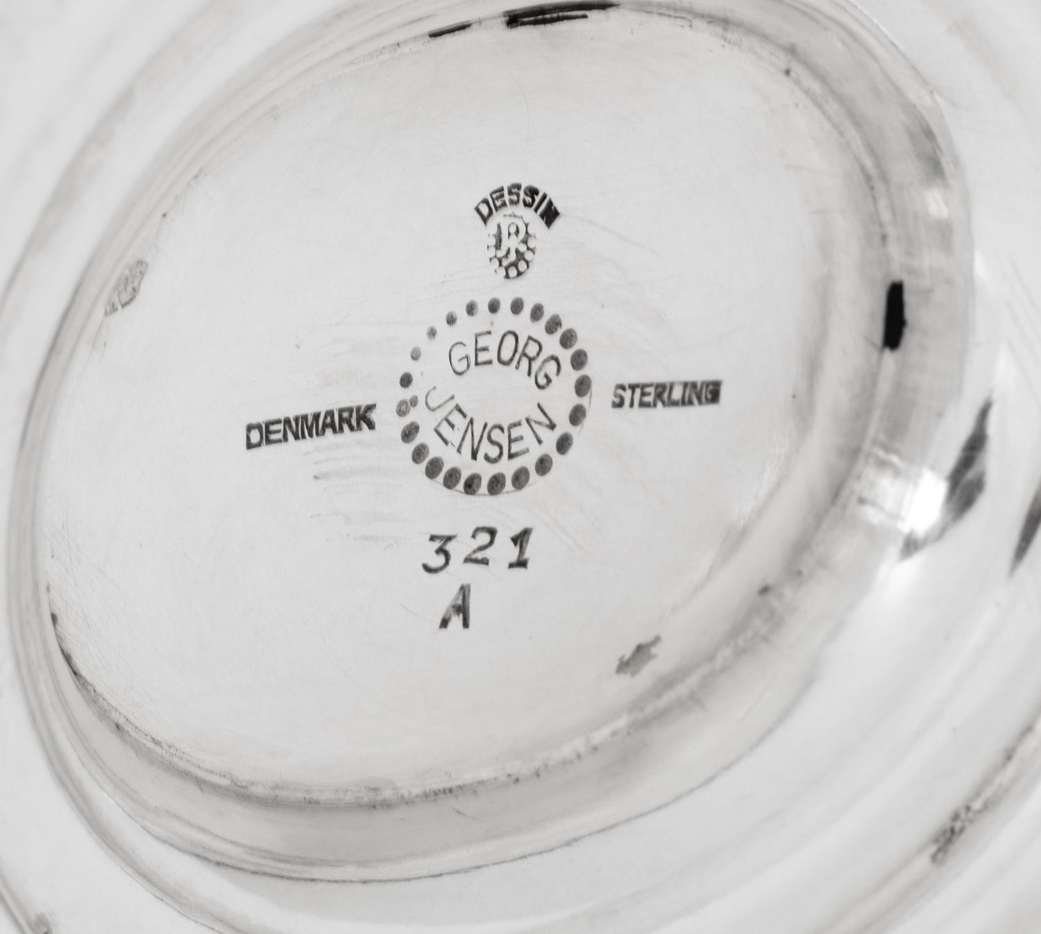 A Johan Rohde for Georg Jensen Schilling Hammered Silver Sauce Boat