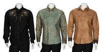 Ralph Lauren, Three Leather & Embellished Shirts