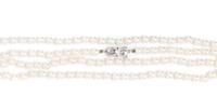 A Single Strand Cultured Pearl Necklace, Mikimoto,