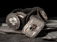 Navajo Silver Concha Belt