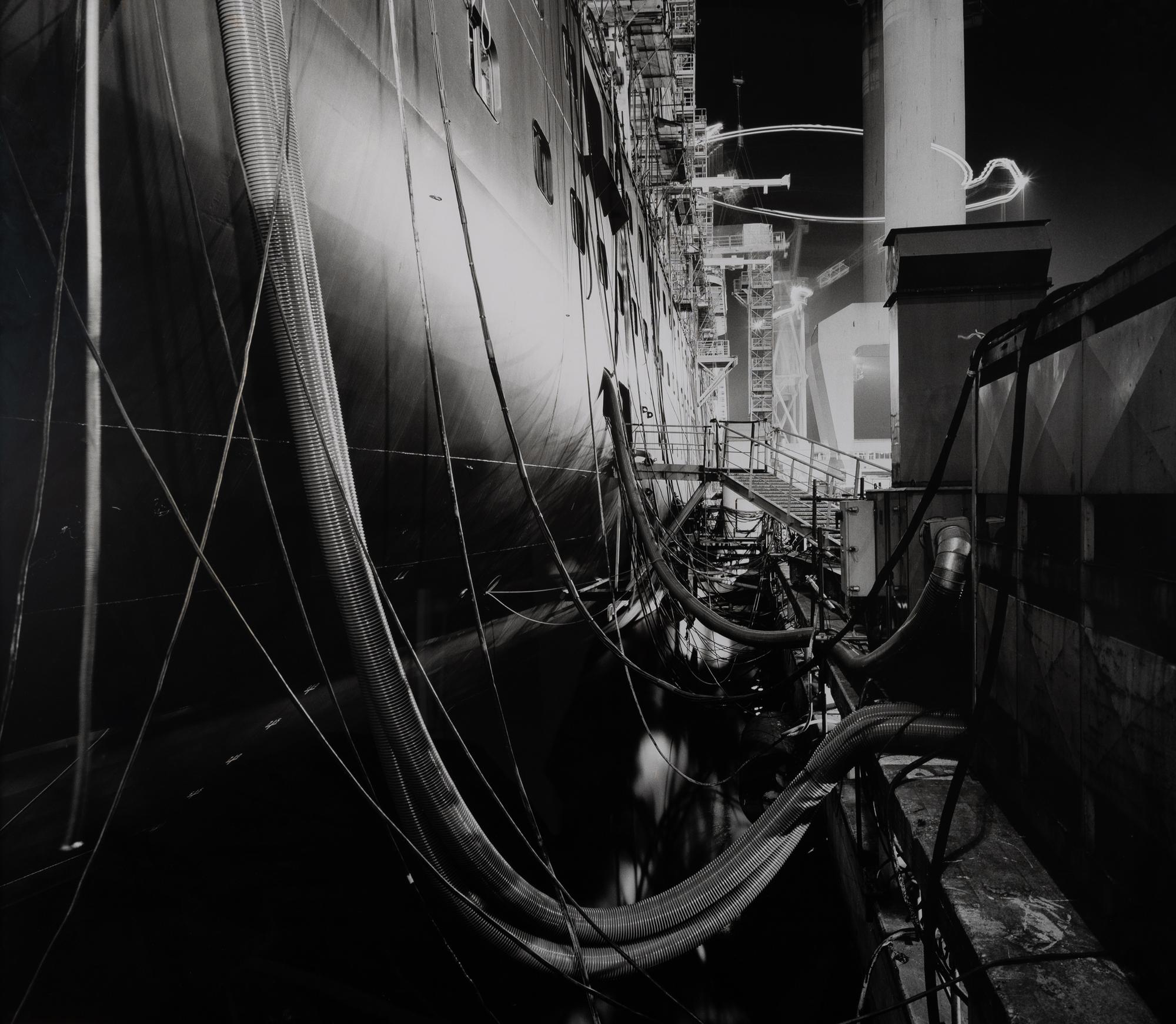 Luca Campigotto (born 1962) Marghera: Fincantieri ship under construction (with entanglement of tubes), 1997