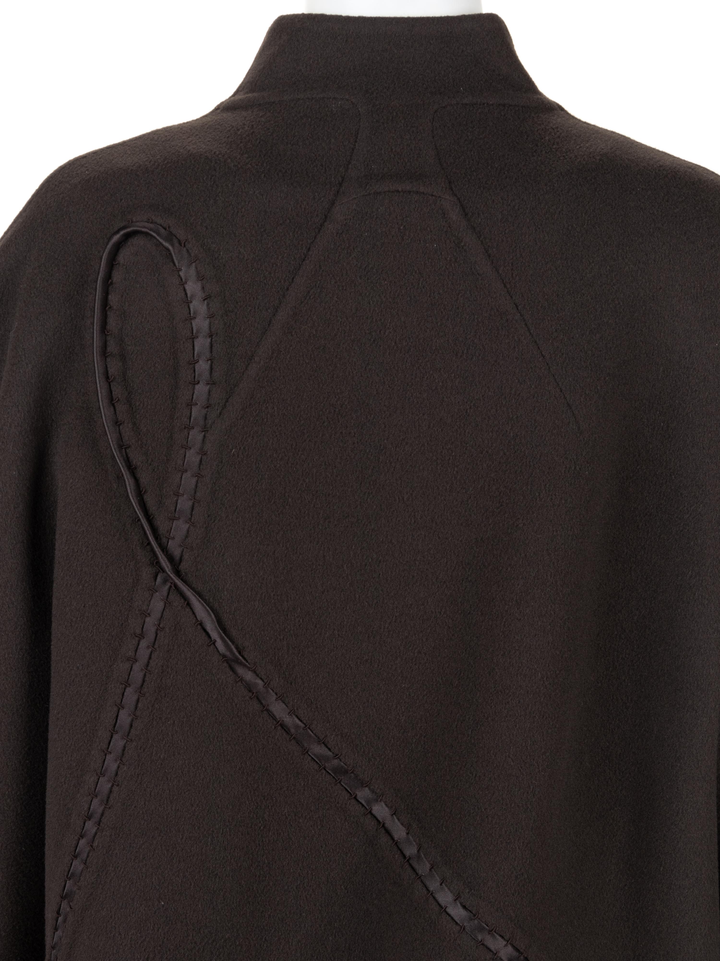 Chado Ralph Rucci Brown Cashmere Three-Piece Ensemble, 2000-10s