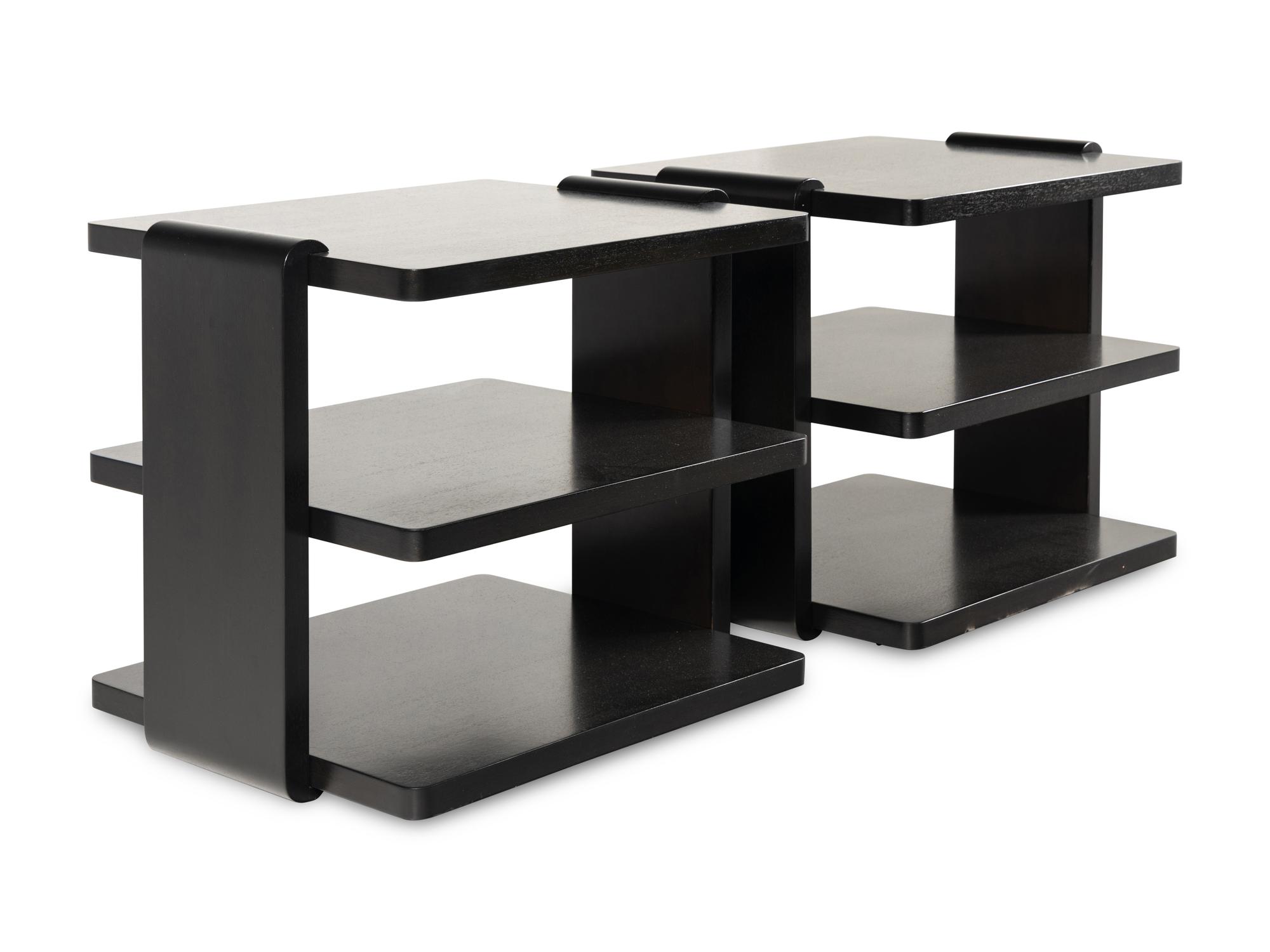 A Pair of J. Robert Scott Emile Three-Tier Side Tables