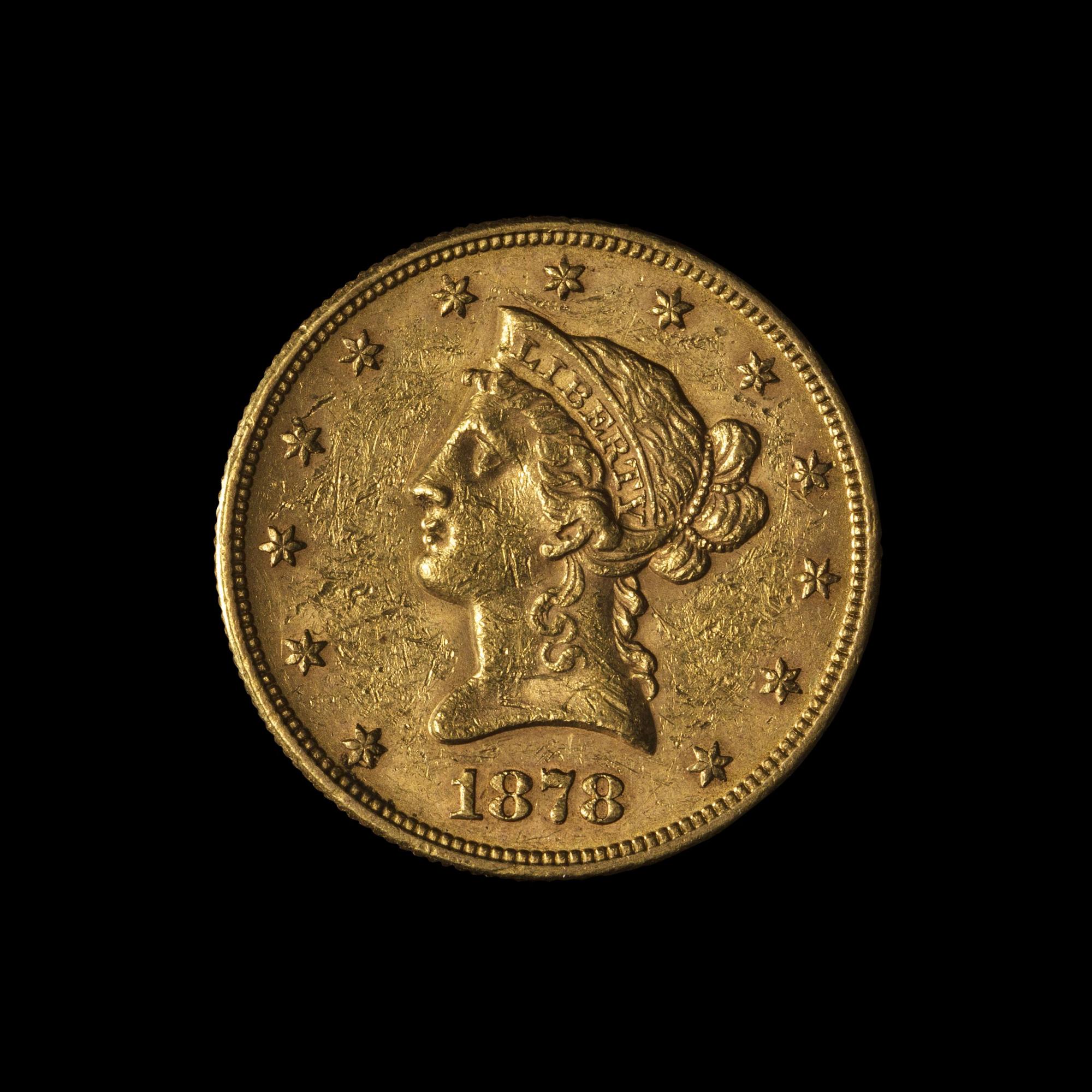 An 1878 Liberty Head $10 Gold Coin