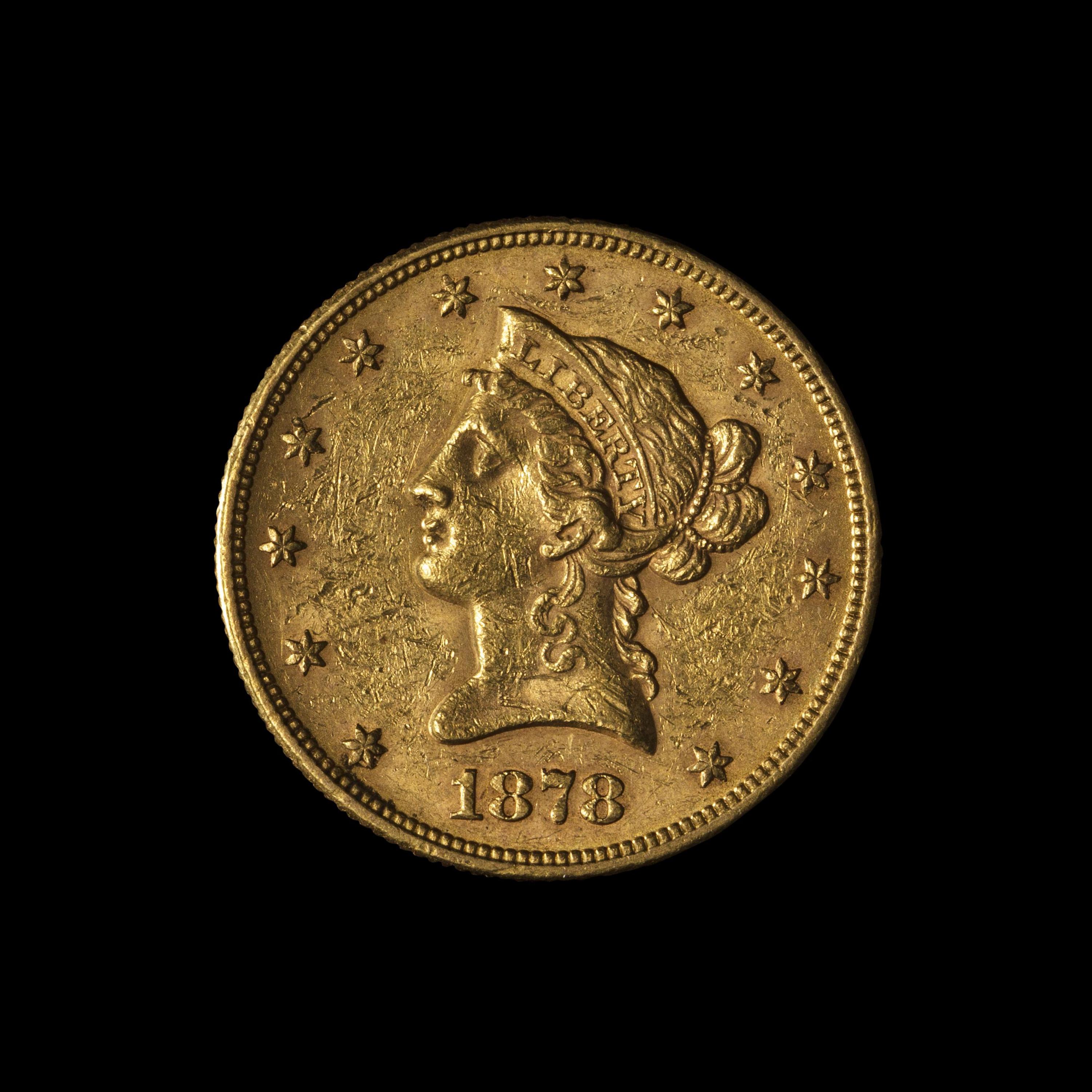 An 1878 Liberty Head $10 Gold Coin