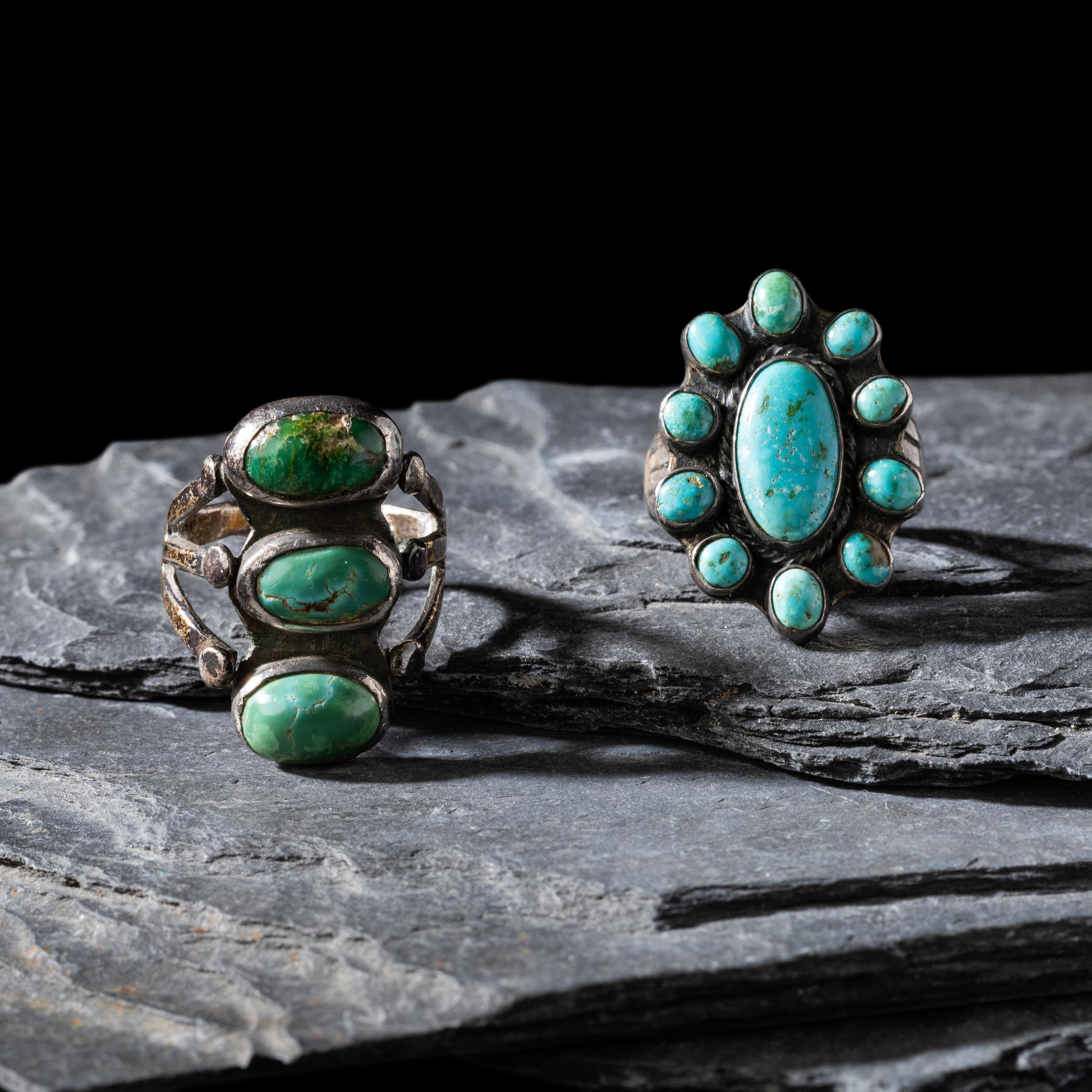Navajo Silver and Turquoise Rings