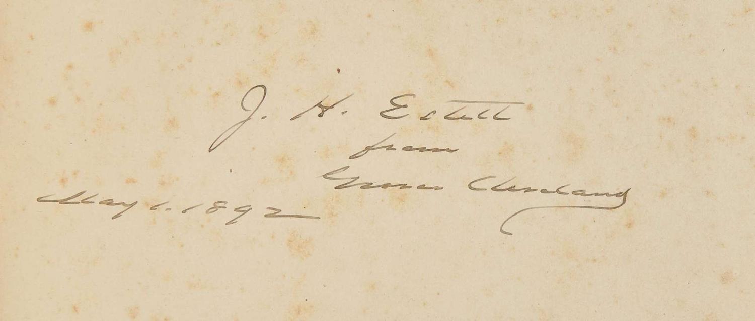 [Presidential] Cleveland, Grover: The Public Papers of Grover Cleveland...