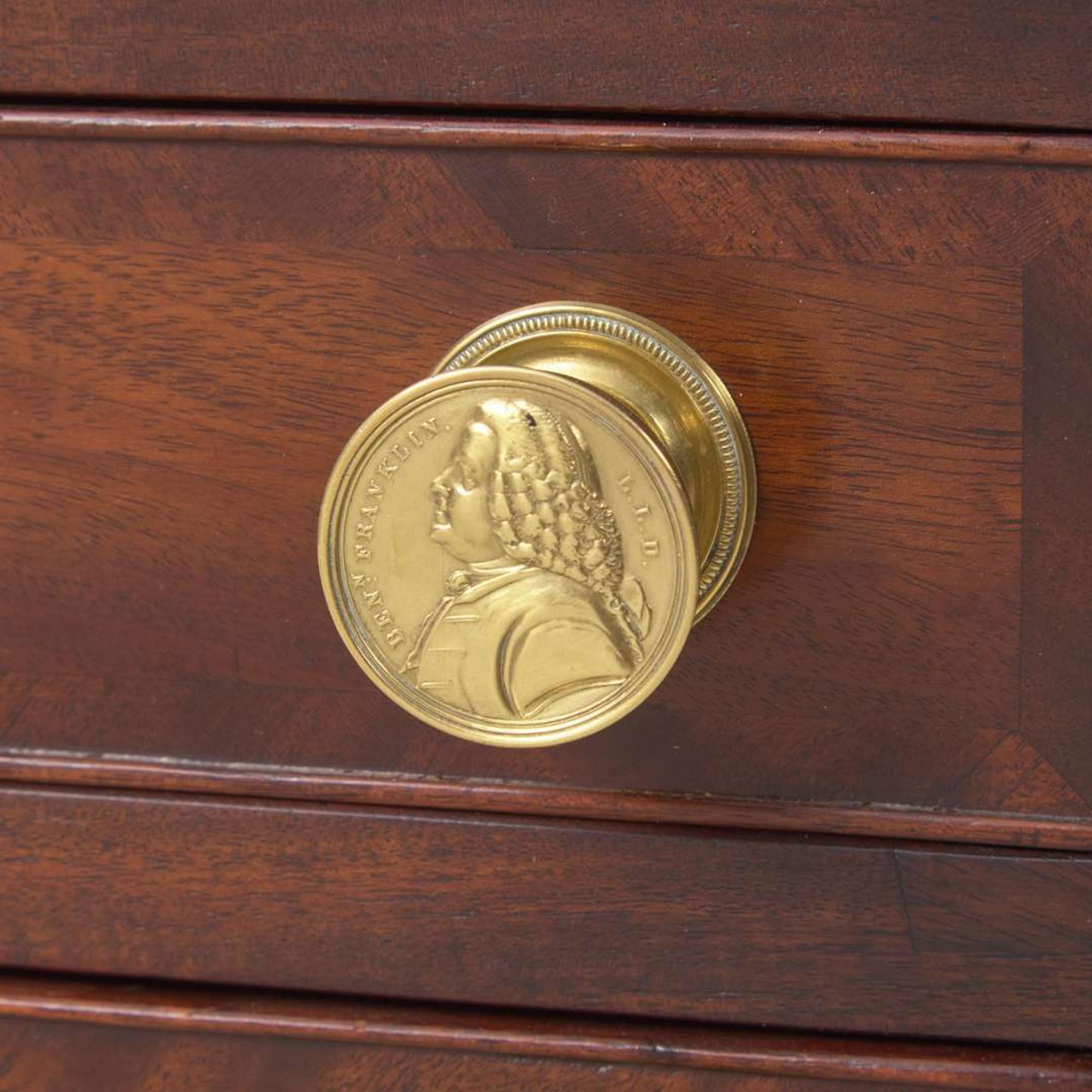 A Federal mahogany workstand with Ben Franklin brasses Possibly New York, NY, early 19th century
