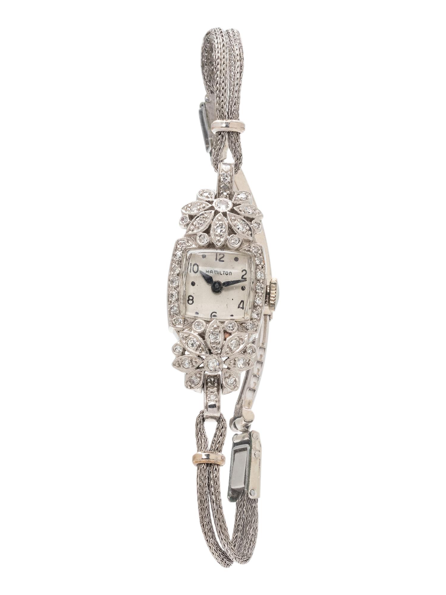 HAMILTON, DIAMOND WRISTWATCH