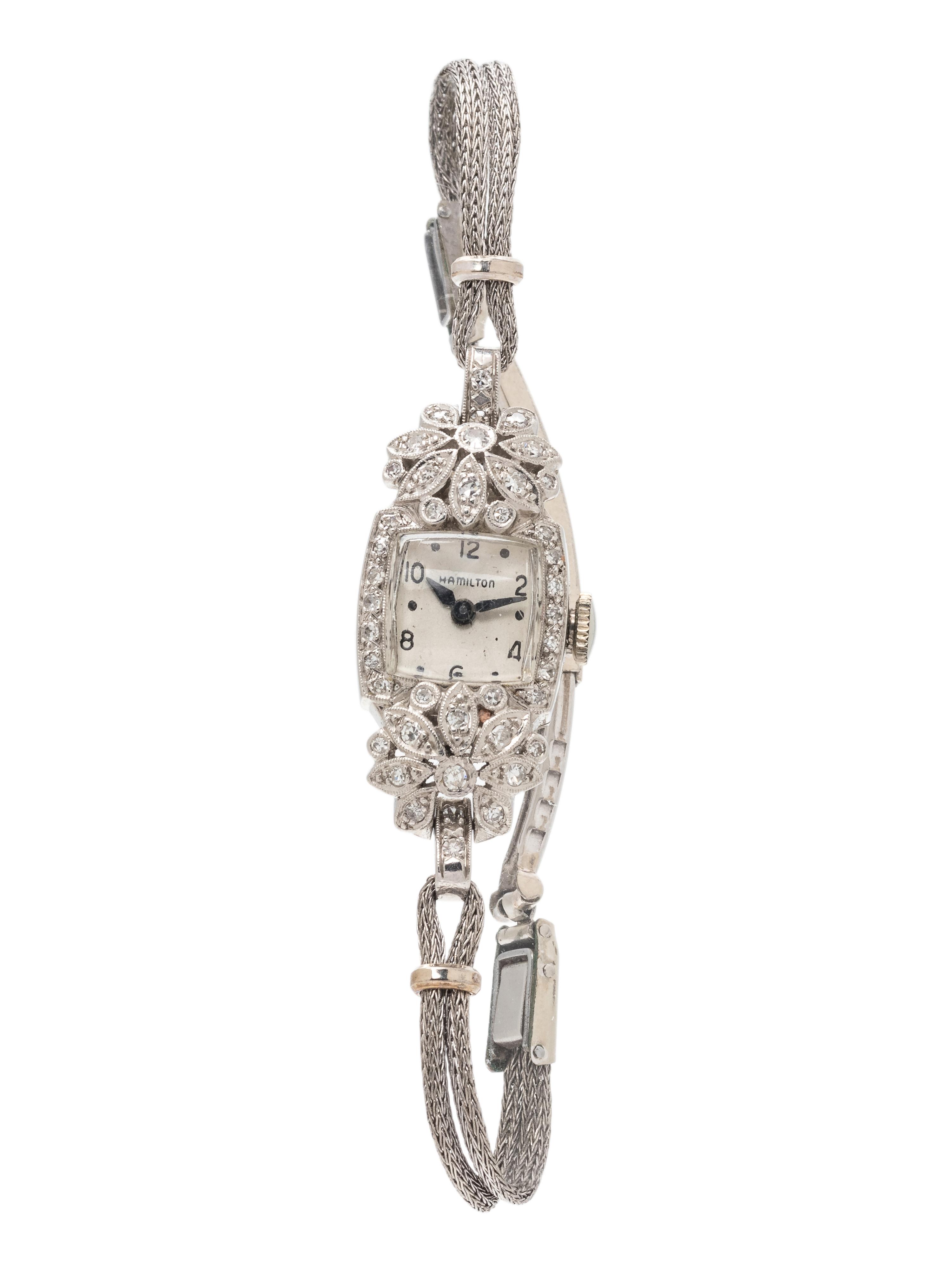 HAMILTON, DIAMOND WRISTWATCH