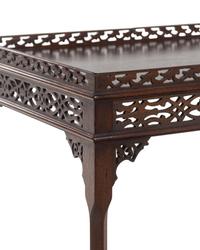 A Pair of Chinese Chippendale Style Mahogany Side Tables