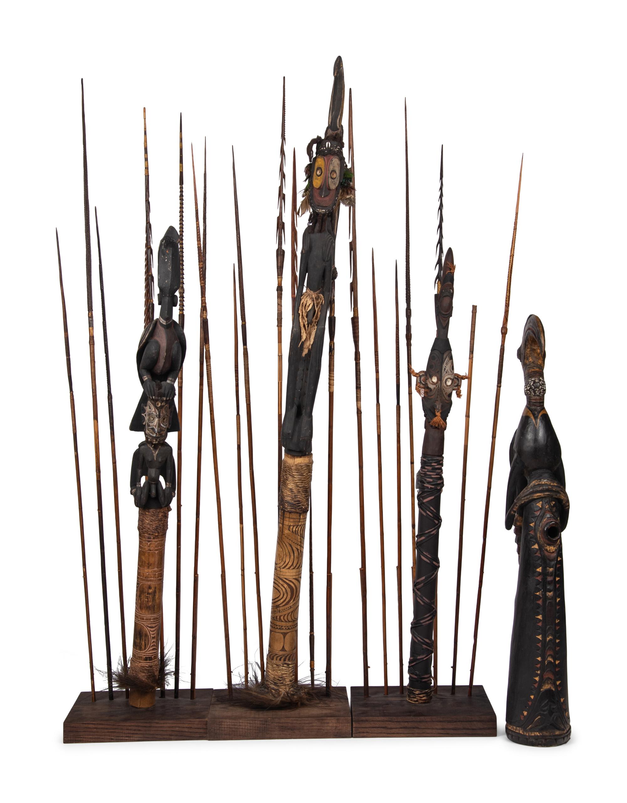 Four Oceanic Flutes with Three Arrow Displays