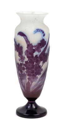 A Galle Glass Cameo Vase Height 8 1/4 inches.