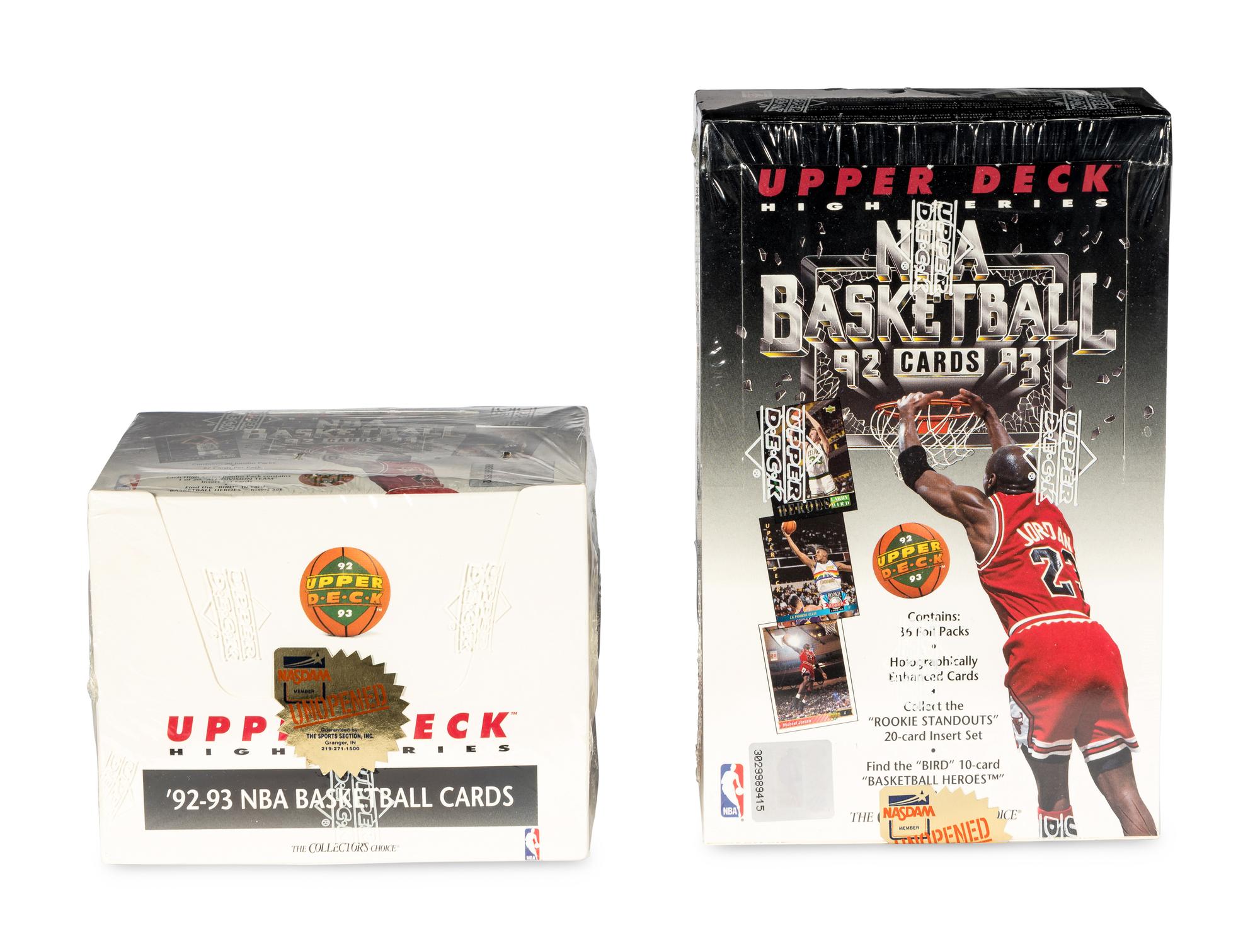 A Group of 1992-93 Unopened Upper Deck High Series Basketball Boxes (Possible Shaquille O'Neal Rookie Cards)