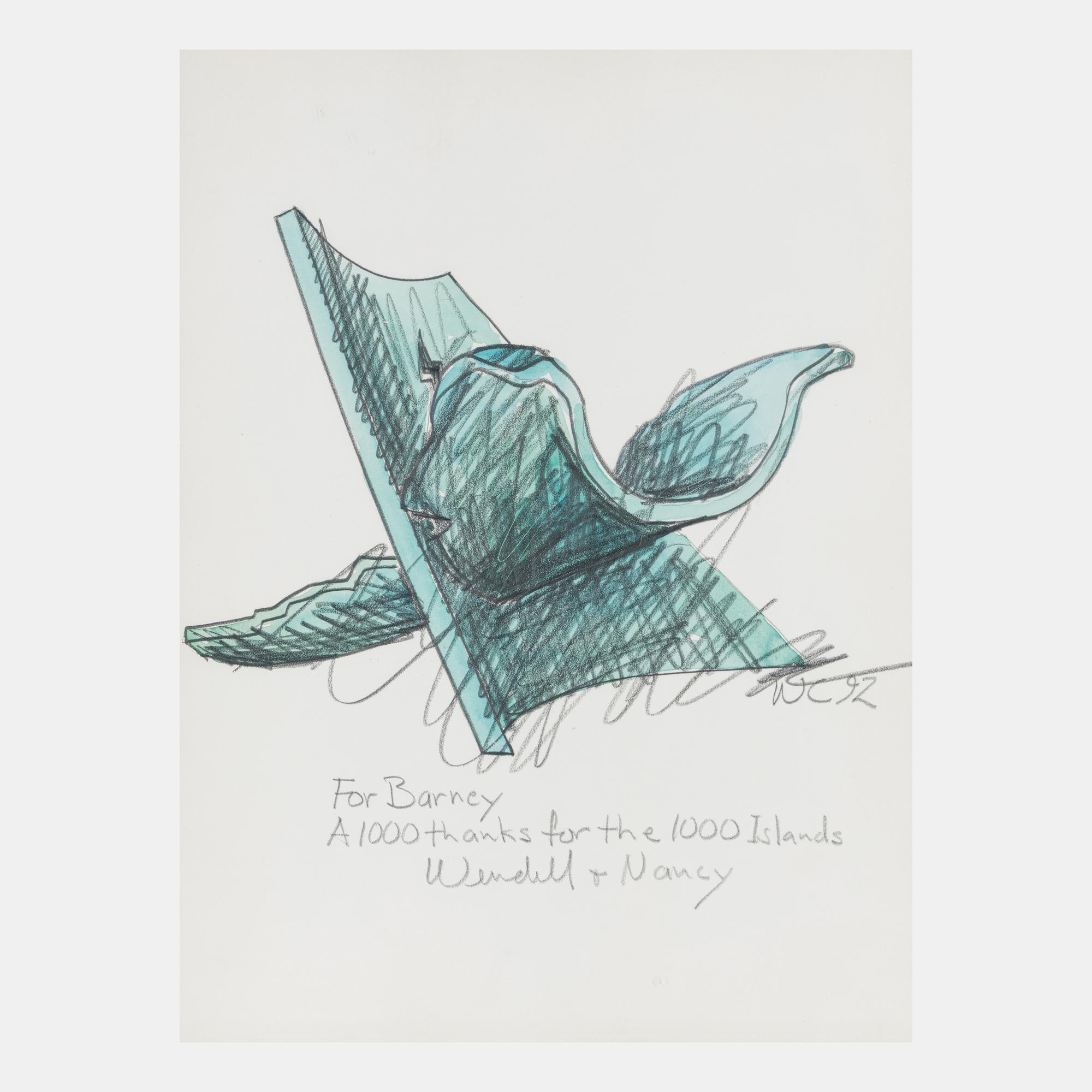 Drawing from the Angel Chair Series, 1992