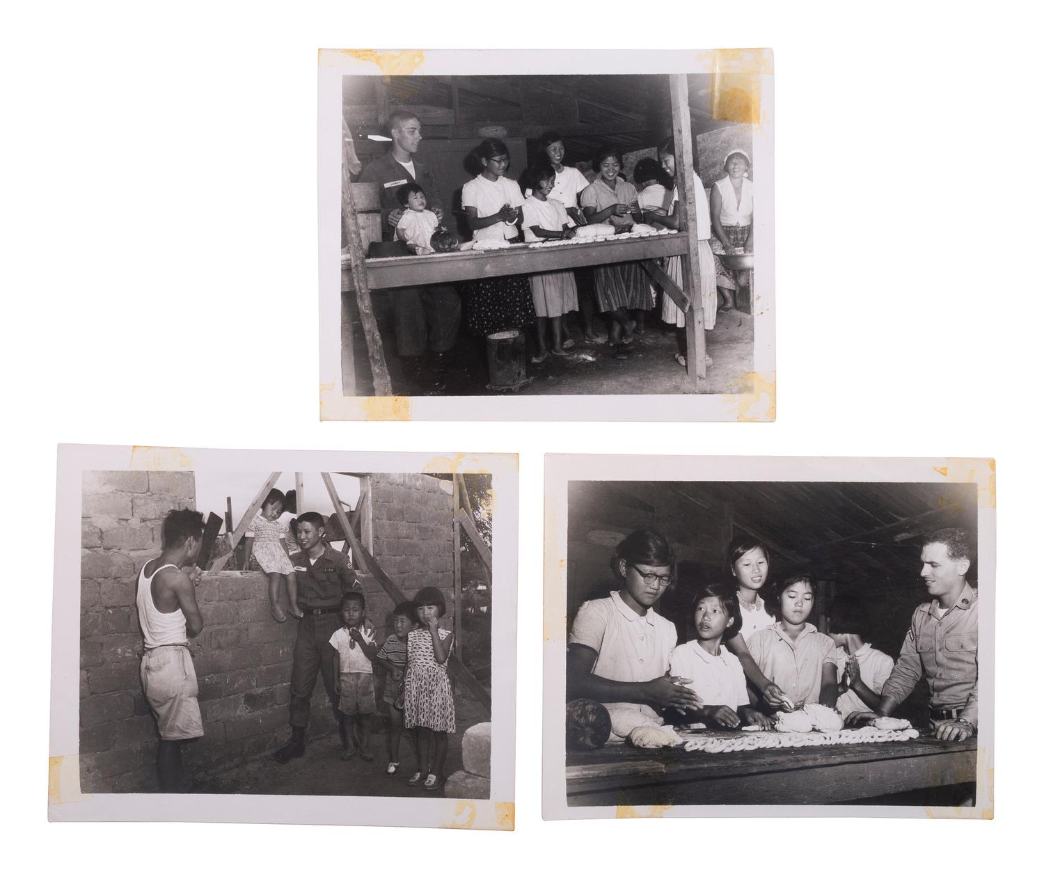 [KOREAN WAR]. Album containing photographs taken in Korea, incl. soldiers and local subjects.