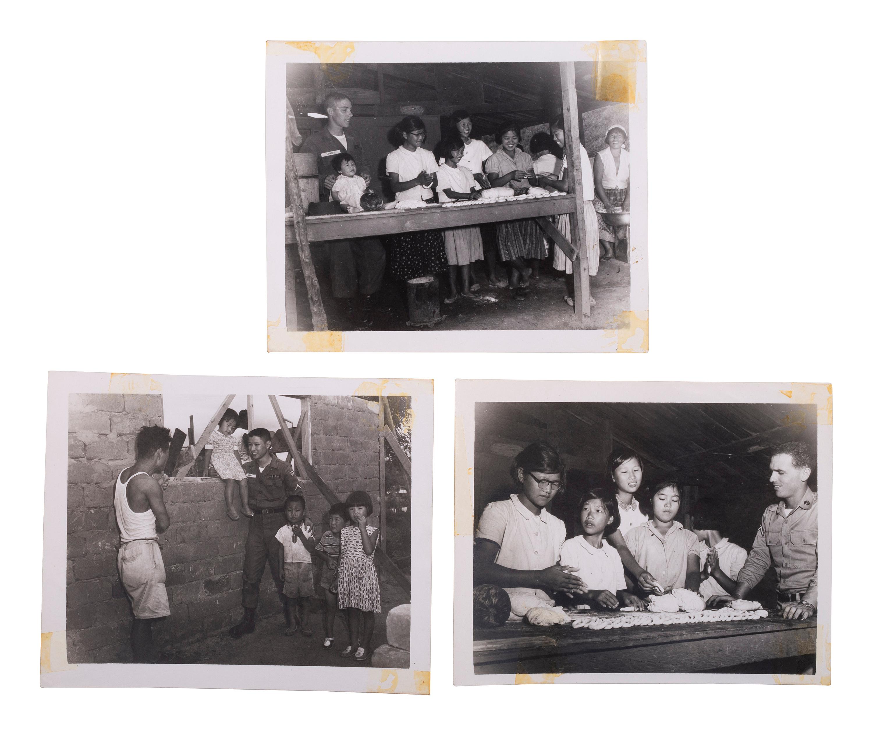 [KOREAN WAR]. Album containing photographs taken in Korea, incl. soldiers and local subjects.
