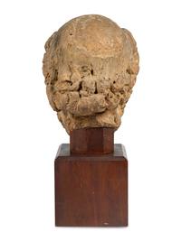 A Continental Terracotta Portrait Head of a Bearded Man