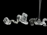 A Group of Eleven Glass Animal Figures