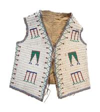 Sioux Child's Beaded Buffalo Hide Vest