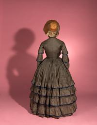 Silk Tiered Day Dress, 1850s