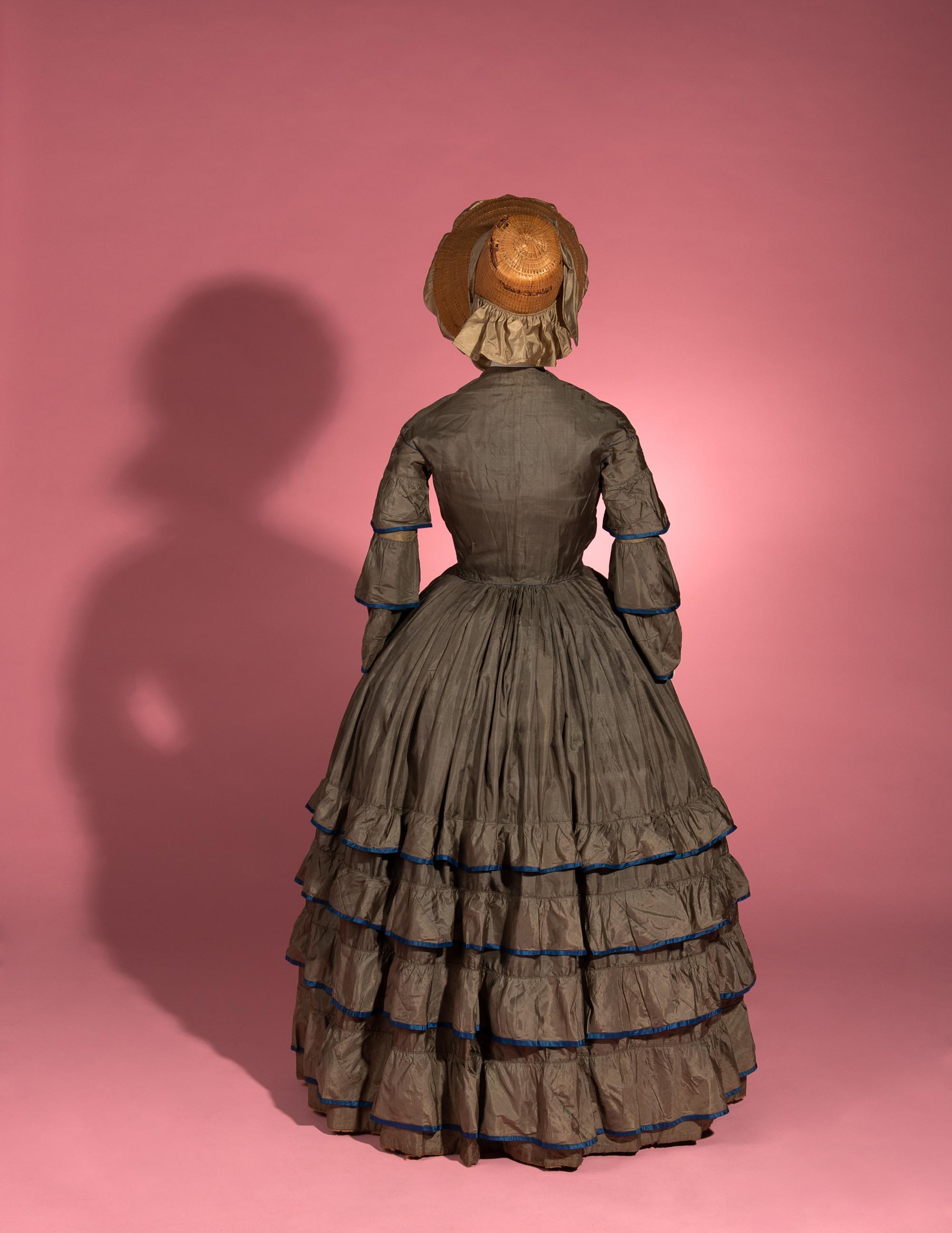 Silk Tiered Day Dress, 1850s