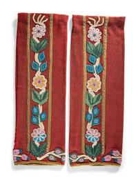 Cree Beaded Red Wool Leggings