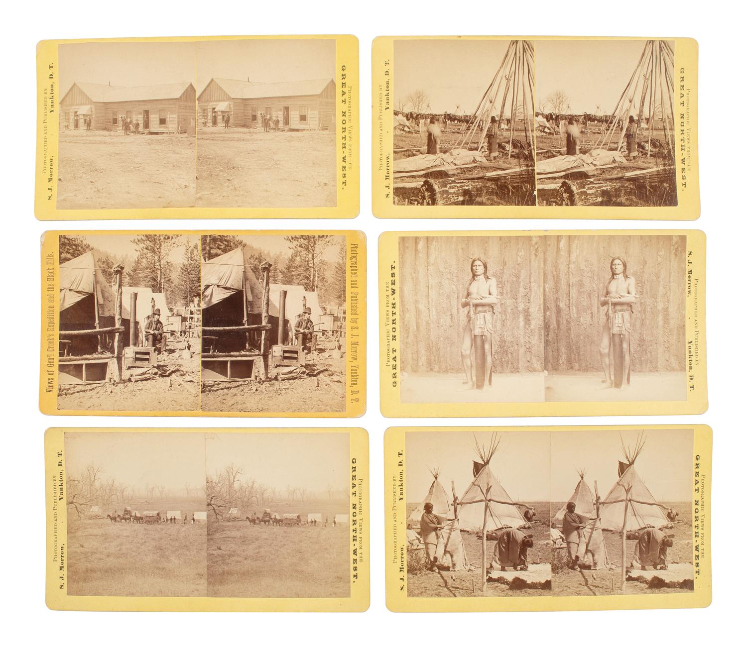 MORROW, Stanley J., photographer. Exceptional collection of rare stereoviews collected by 7th Cavalryman Philip J. Dieter.