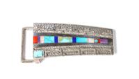 Jason Begaye (Dine, b. 1968) Tufa Cast Silver Buckle Length 3 inches