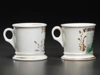 Two Porcelain Occupational Shaving Mugs