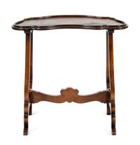 An Italian Walnut Side Table Height 23 x width 12 x depth 22 1/2 inches.