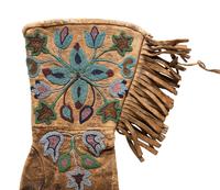 Collection of Beaded Hide Gauntlets and Mittens