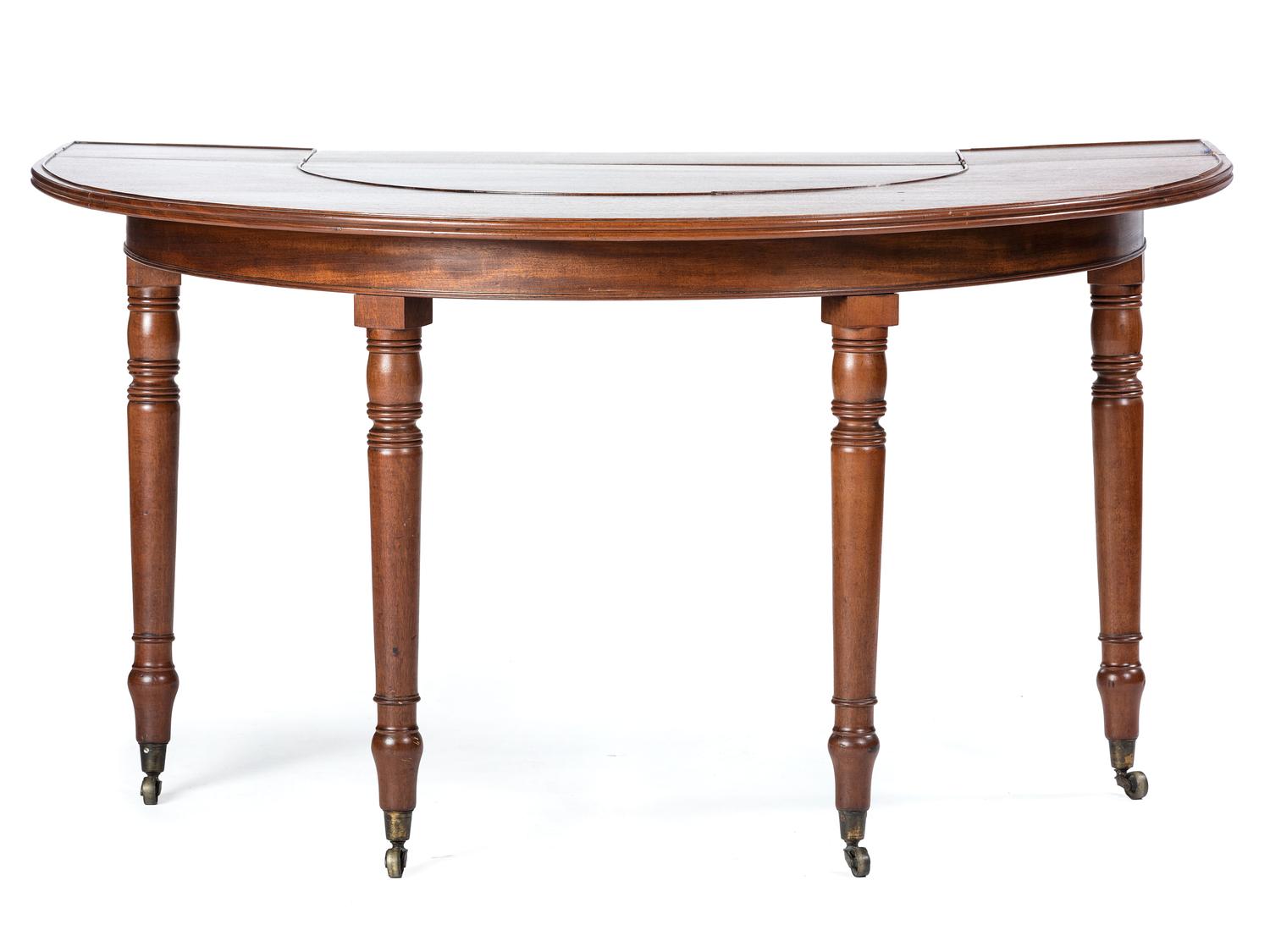 A Mahogany Demilune Game Table