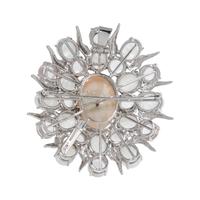 TONY DUQUETTE, MOONSTONE AND OPAL PENDANT/BROOCH