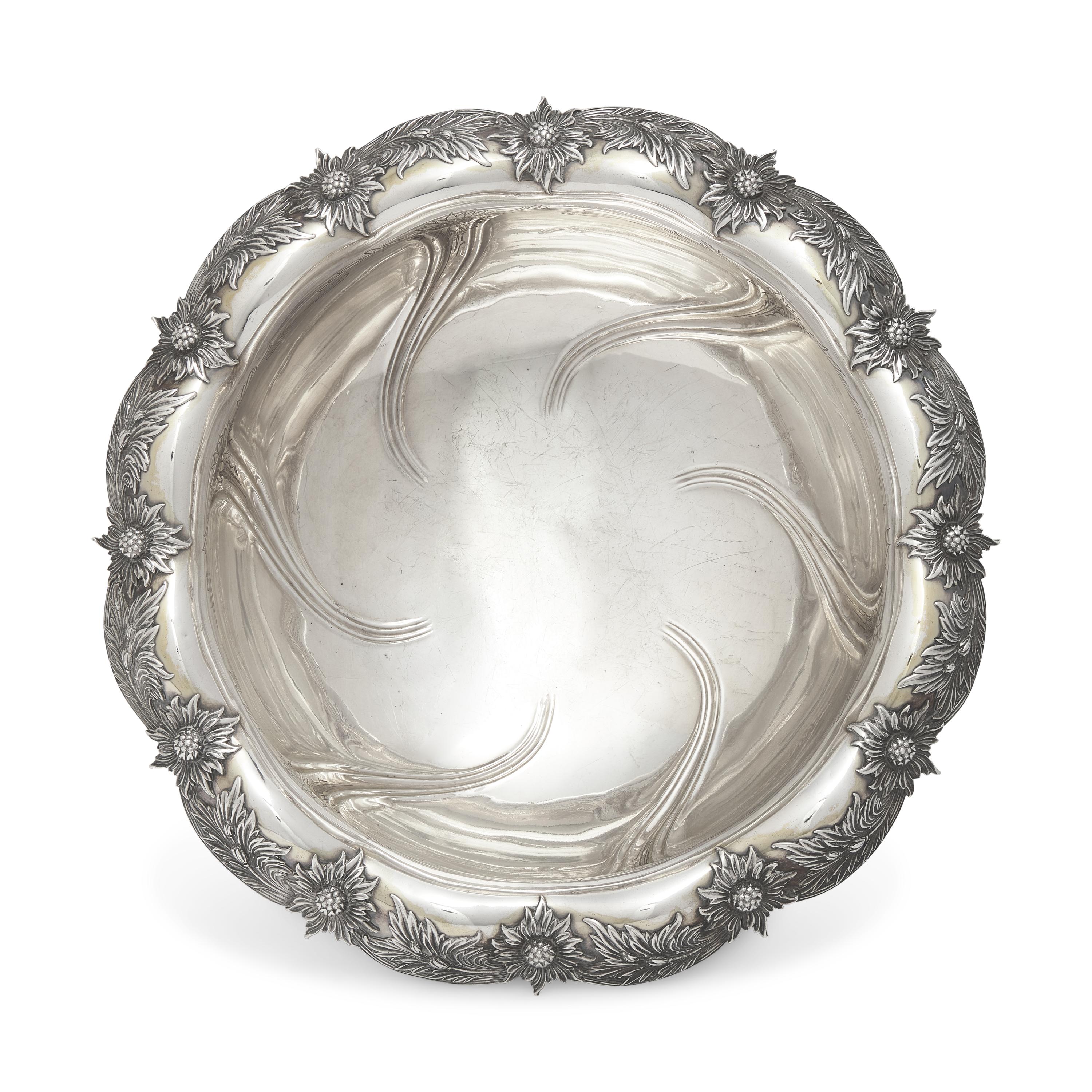 A Tiffany & Co. Silver Chrysanthemum Punch Bowl