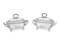 A Pair of George III Silver Sauce Tureens