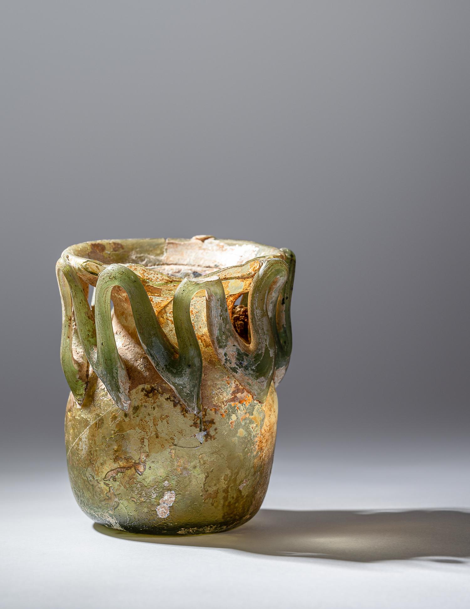 A Roman Green Glass Jar
