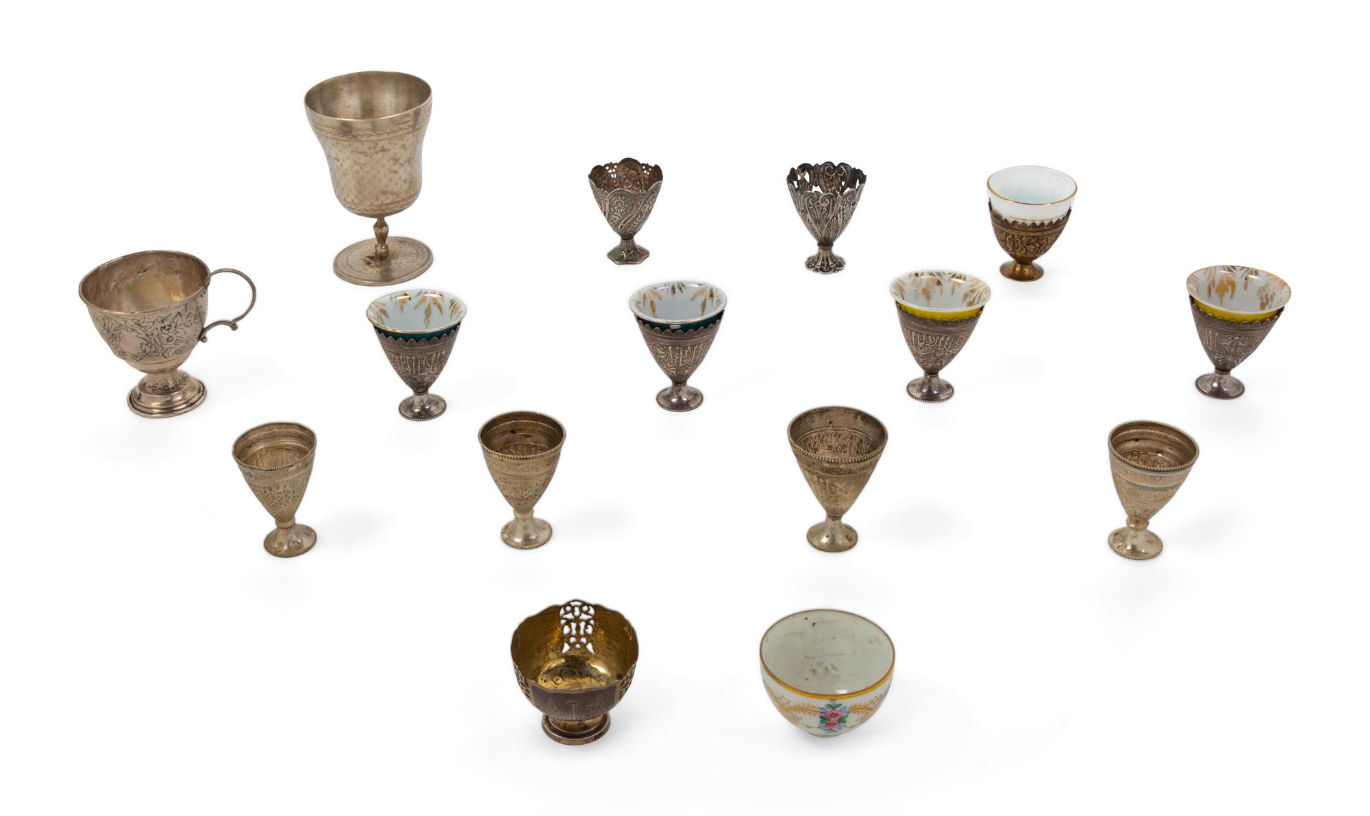 Fourteen Ottoman Silver Articles