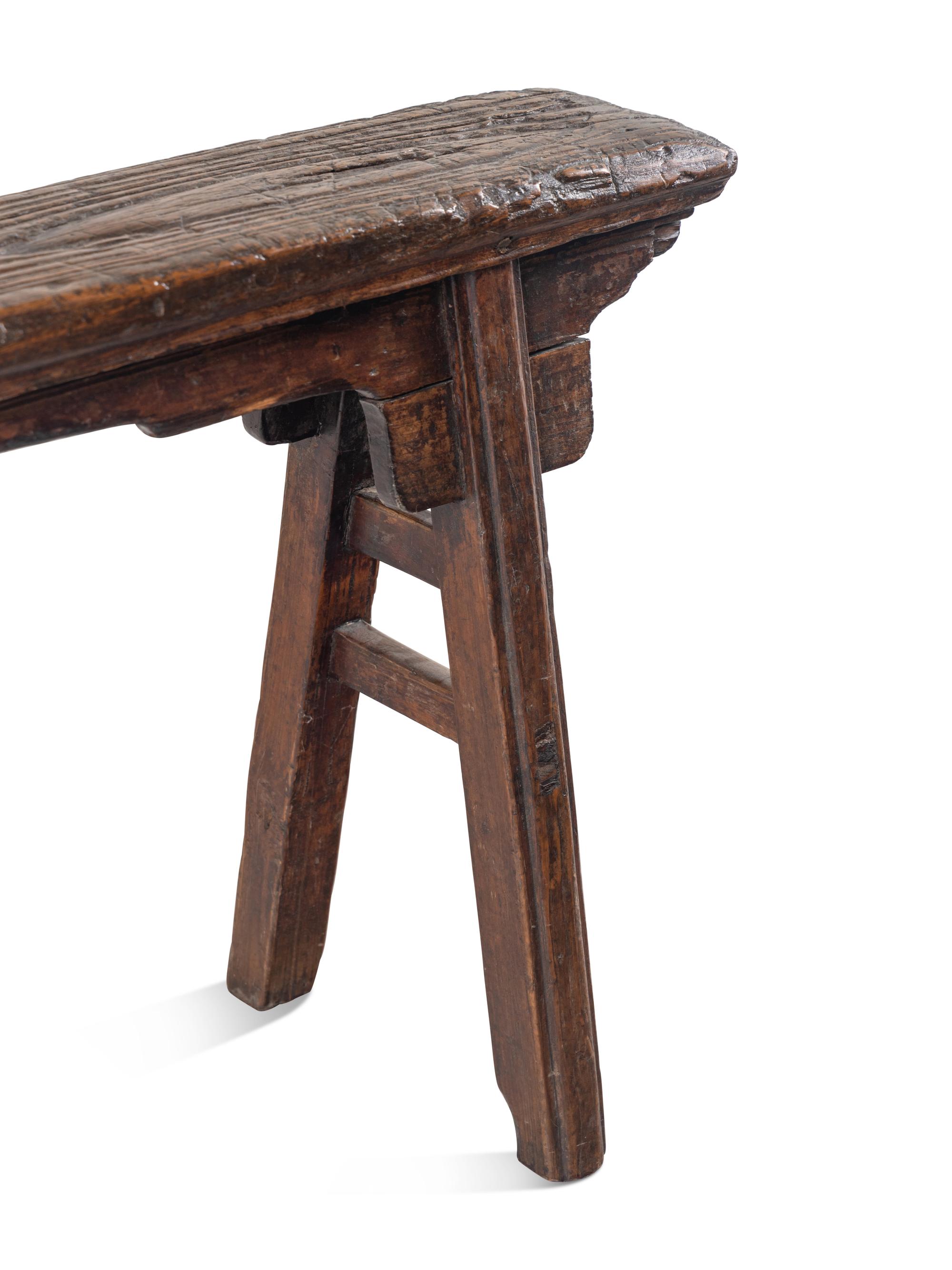 A Chinese Rustic Elm Bench