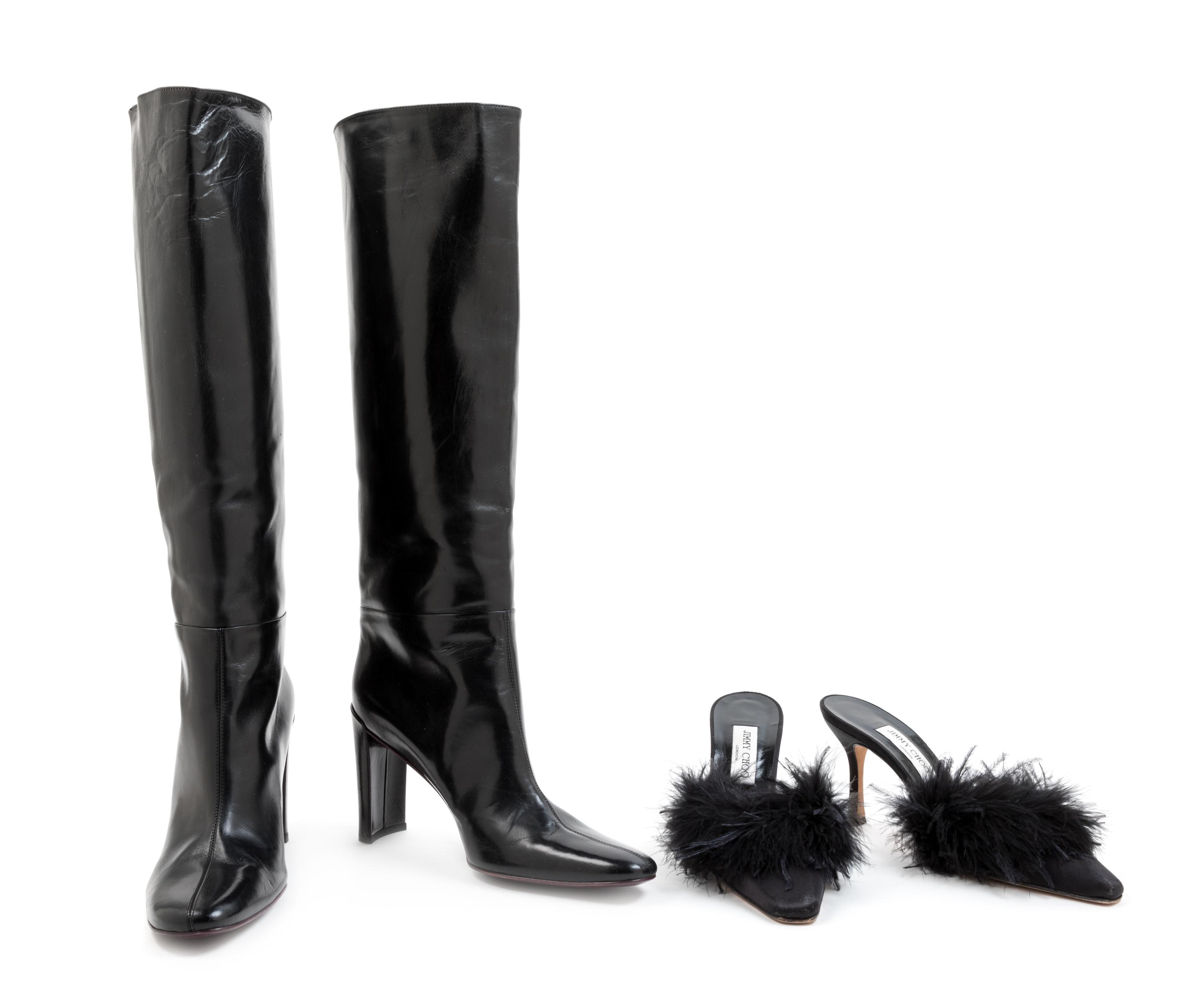 Jimmy Choo Mules and DKNY Boots, 1990-2000s