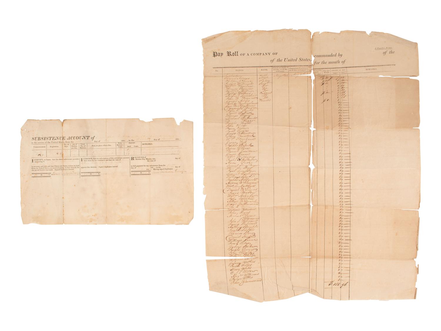 [AMERICANA]. Letters, documents, and ephemera, from the Estate of Carroll J. Delery III.