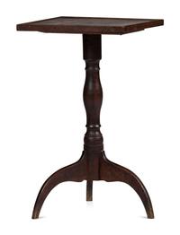 A Country Federal Brown-Stained Cherrywood Candlestand