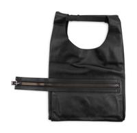 TOM FORD, BLACK LEATHER CONVERTIBLE TOTE