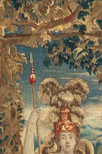 A Continental Wool Tapestry Depicting Pallas Athena
