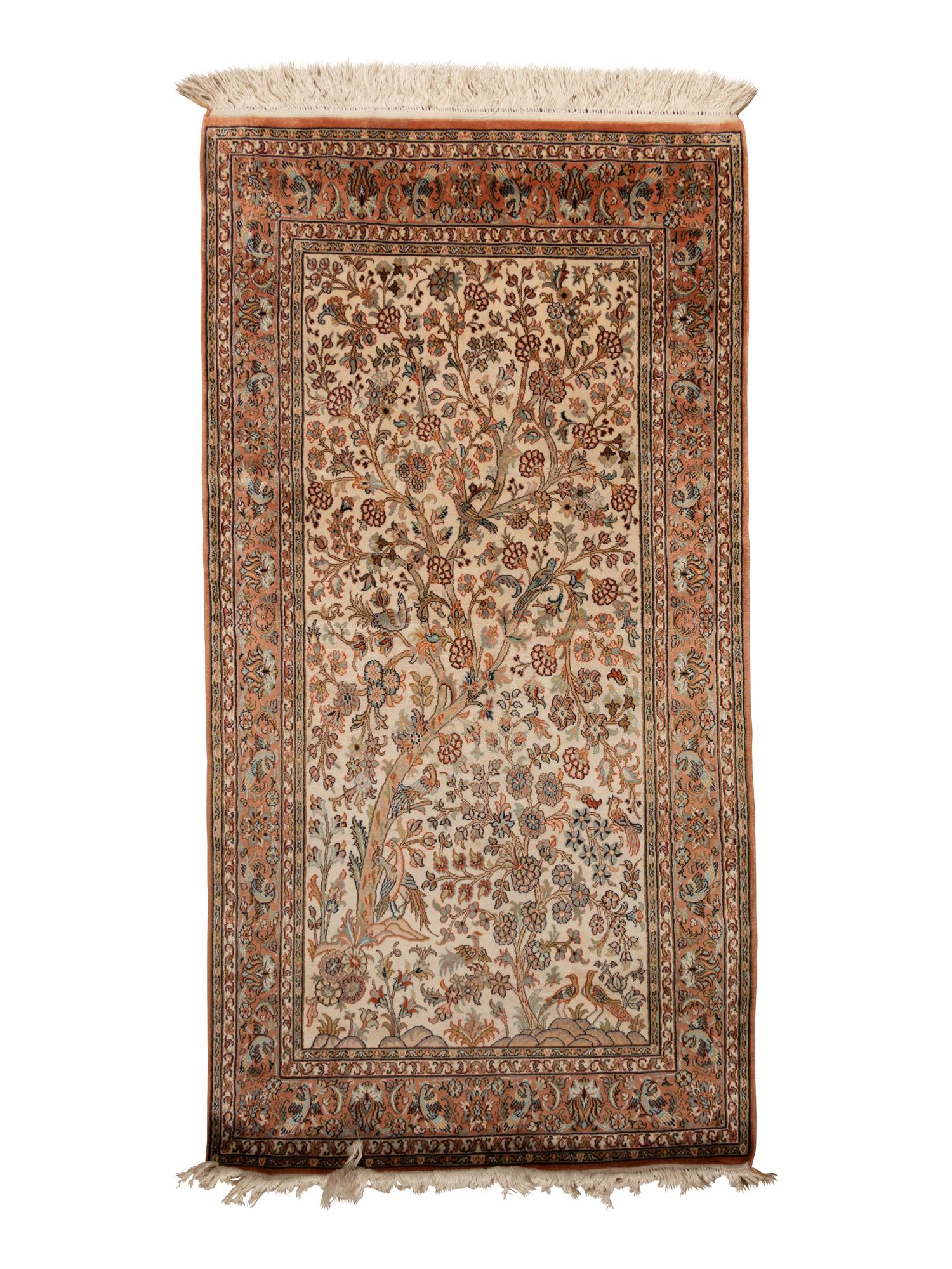 An Indian Silk "Tree of Life" Rug