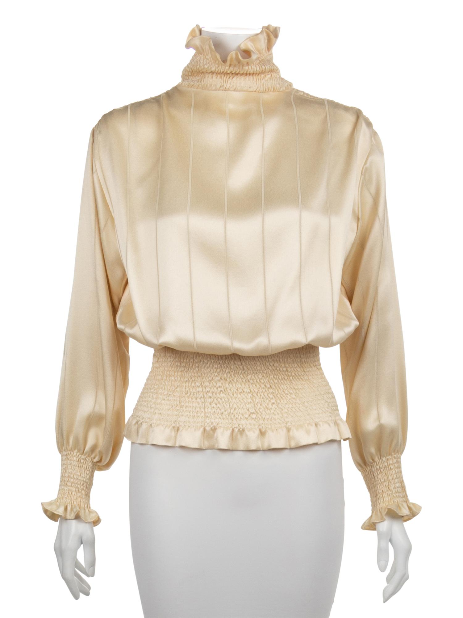 Four High Neck Blouses, Late 1960s-1980s